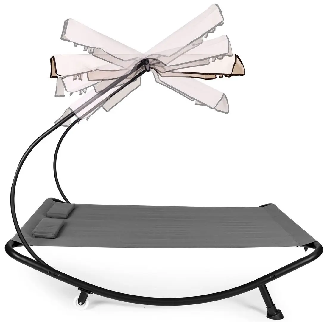 Шезлонг с тентом Modern Home SN-L0022B (Grey/Black/Beige) - 3