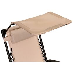 Шезлонг с тентом Modern Home Zero Gravity ZRL009 (Beige/Black) Thumb