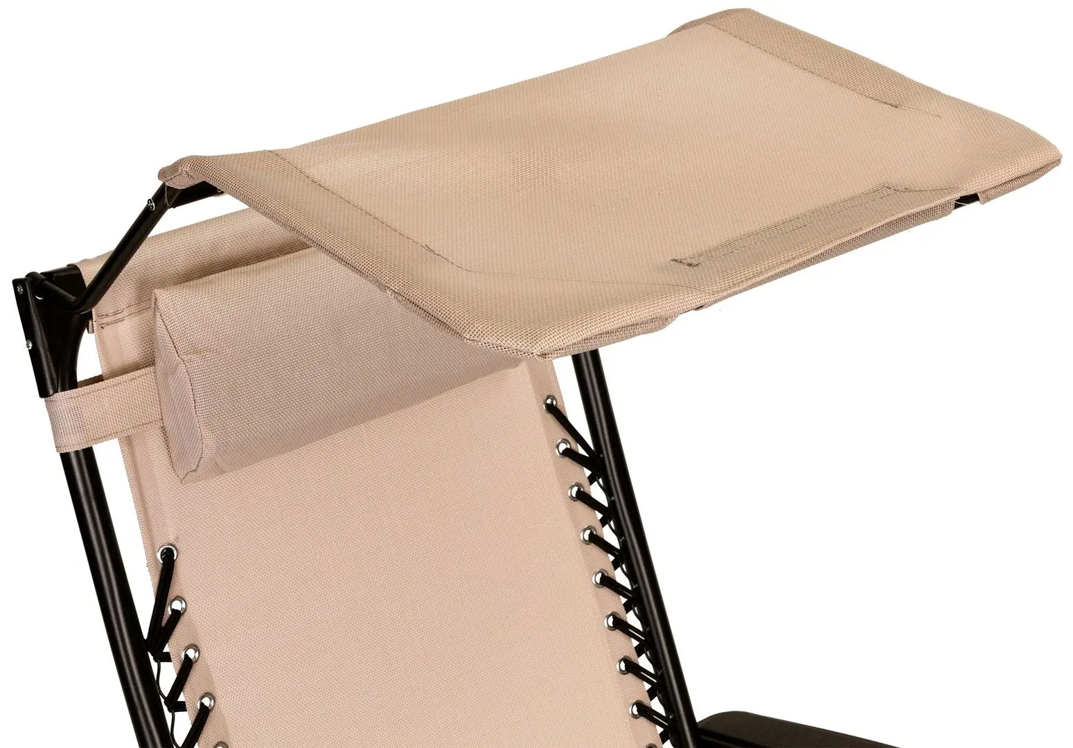 Шезлонг с тентом Modern Home Zero Gravity ZRL009 (Beige/Black)