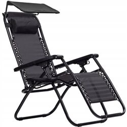 Шезлонг с тентом Modern Home ZRL009-R (Black) Thumb