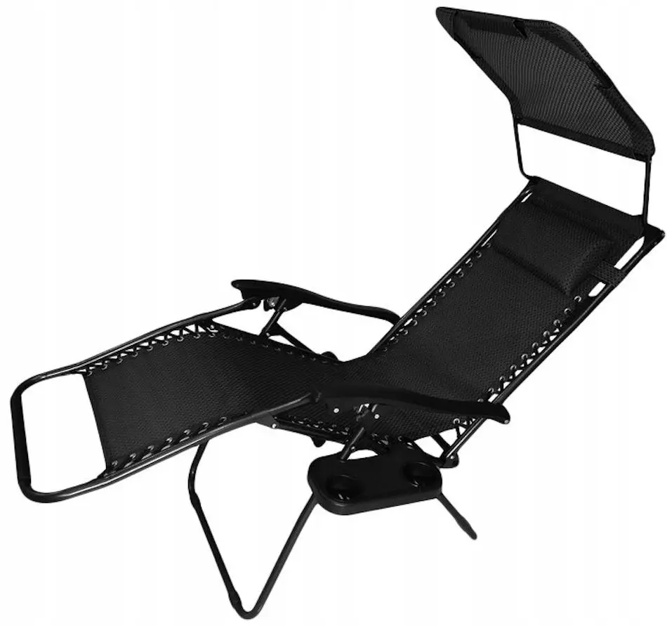 Шезлонг с тентом Modern Home ZRL009-R (Black) - 3