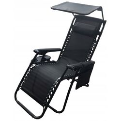 Шезлонг с тентом Modern Home ZRL009-R (Black) Thumb