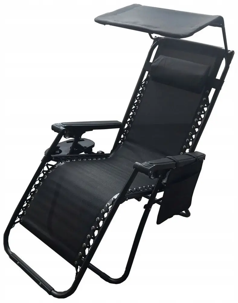 Шезлонг с тентом Modern Home ZRL009-R (Black) - 4