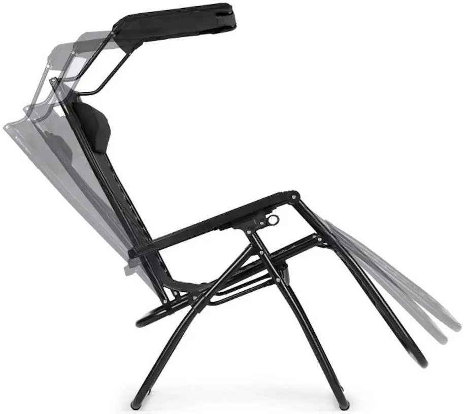 Шезлонг с тентом Modern Home ZRL009-R (Black) - 5