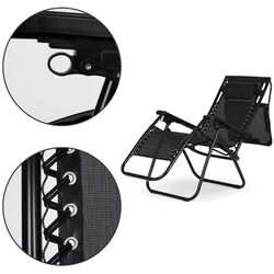 Шезлонг с тентом Modern Home ZRL009-R (Black) Thumb