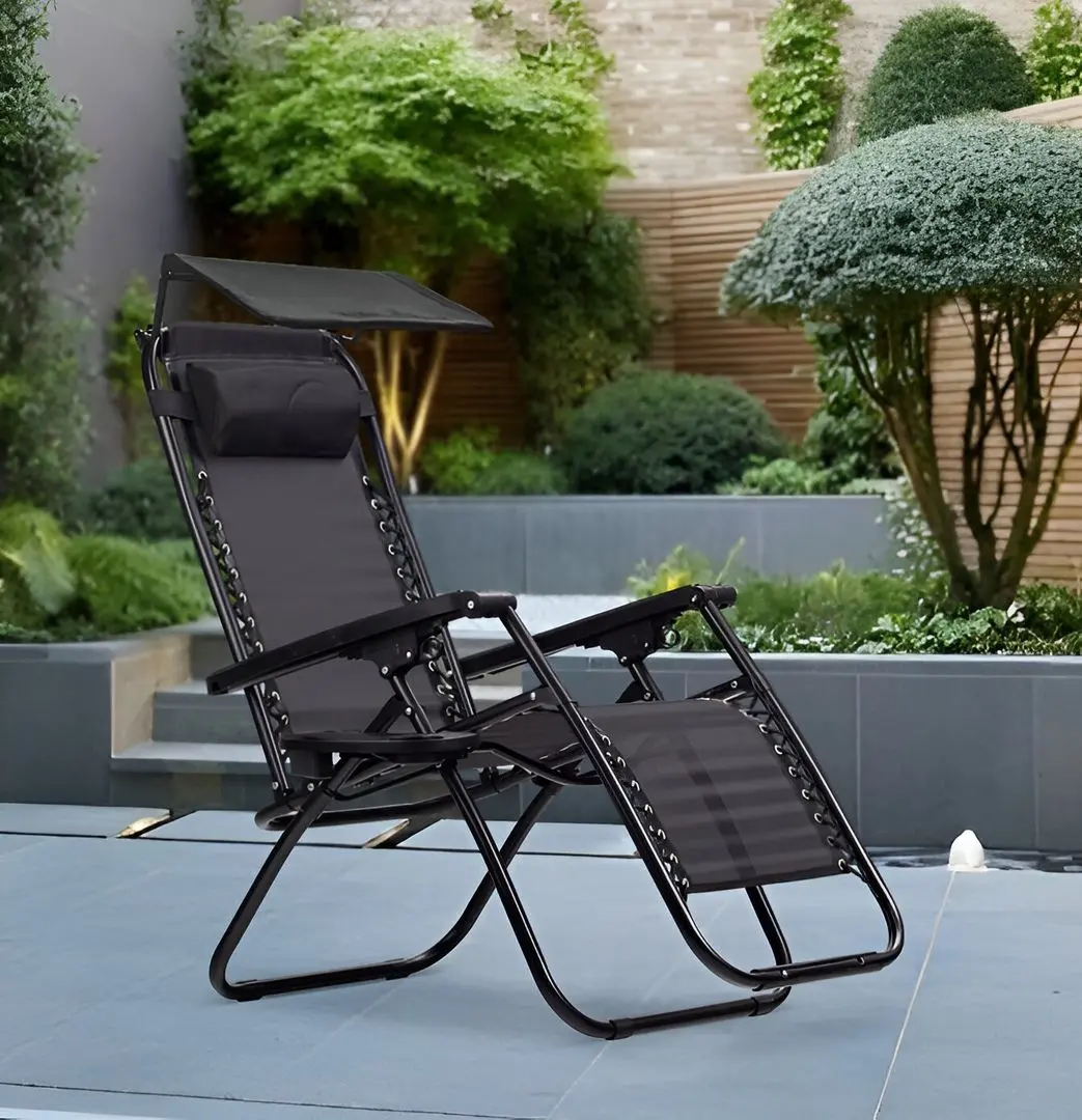 Шезлонг с тентом Modern Home ZRL009-R (Black)