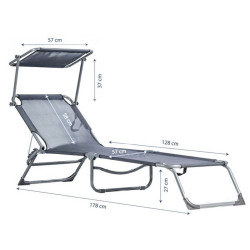 Sezlong Multi Garden ZRL007 (Gray) Thumb