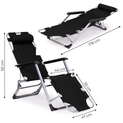 Шезлонг Multi Garden ZRL010F (Black) Thumb