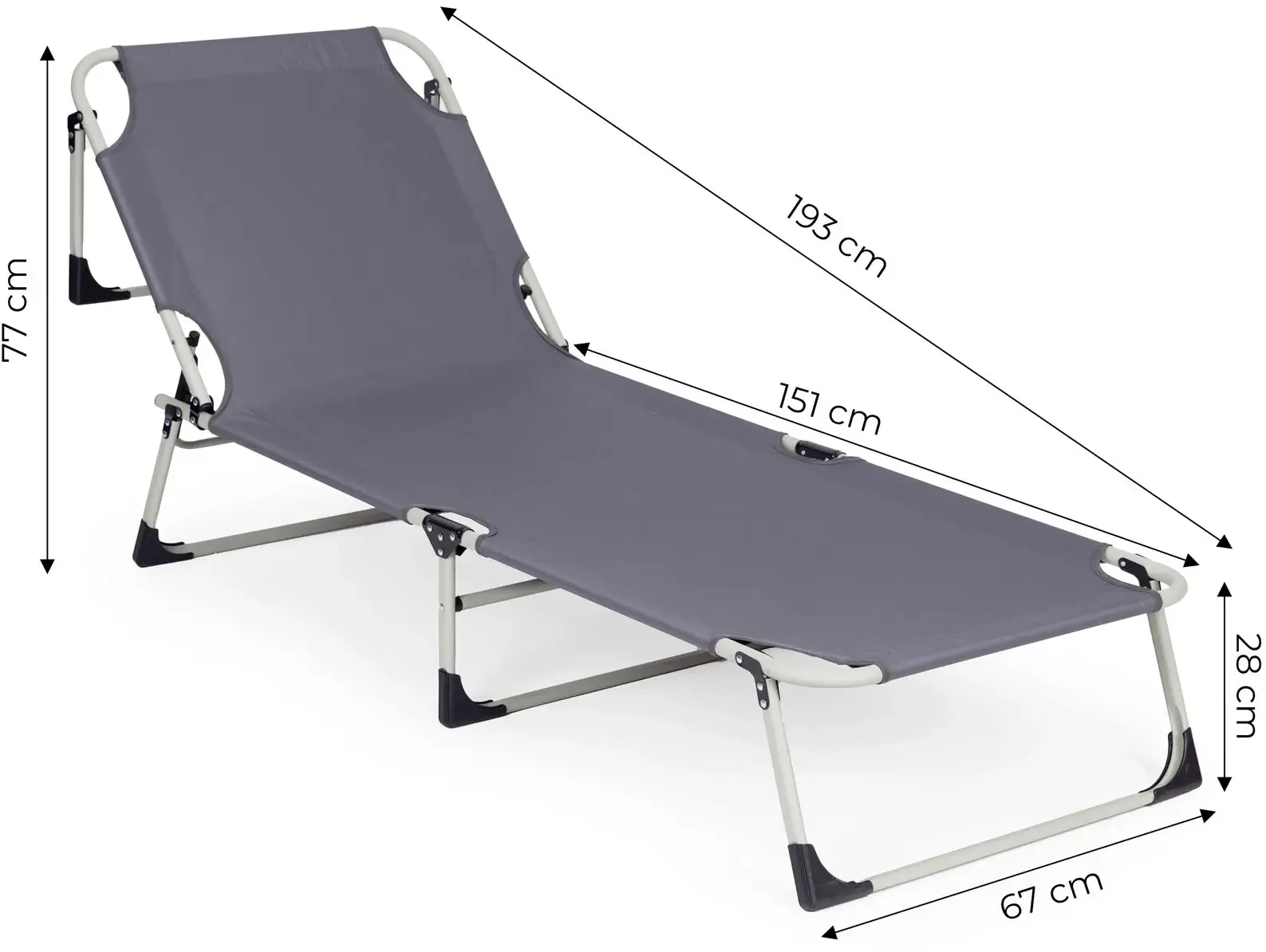 Шезлонг MultiGarden GMFC-20180 (Grey) - 4