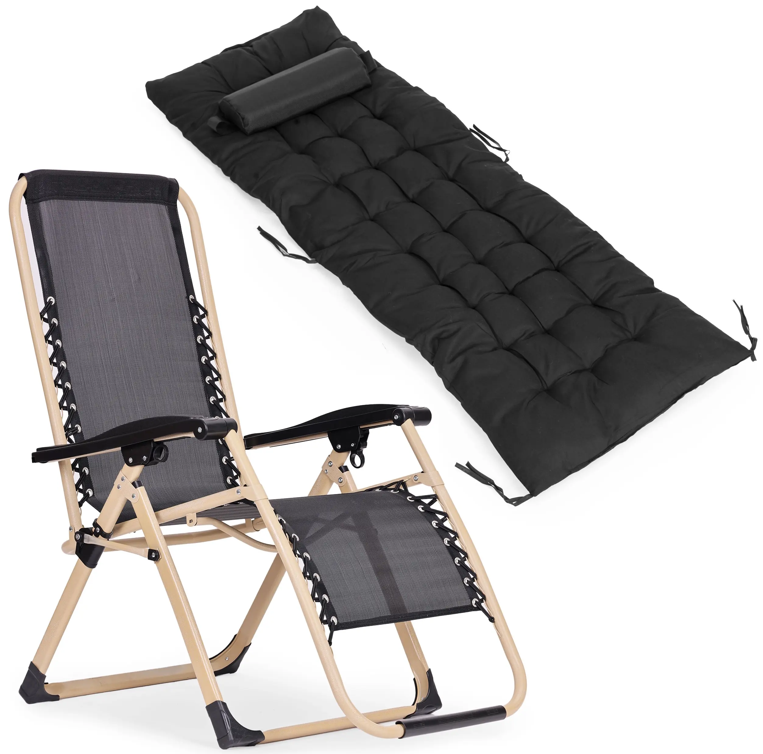Шезлонг MultiGarden ZRL009-C-20-1 (Black/Gold) - 5