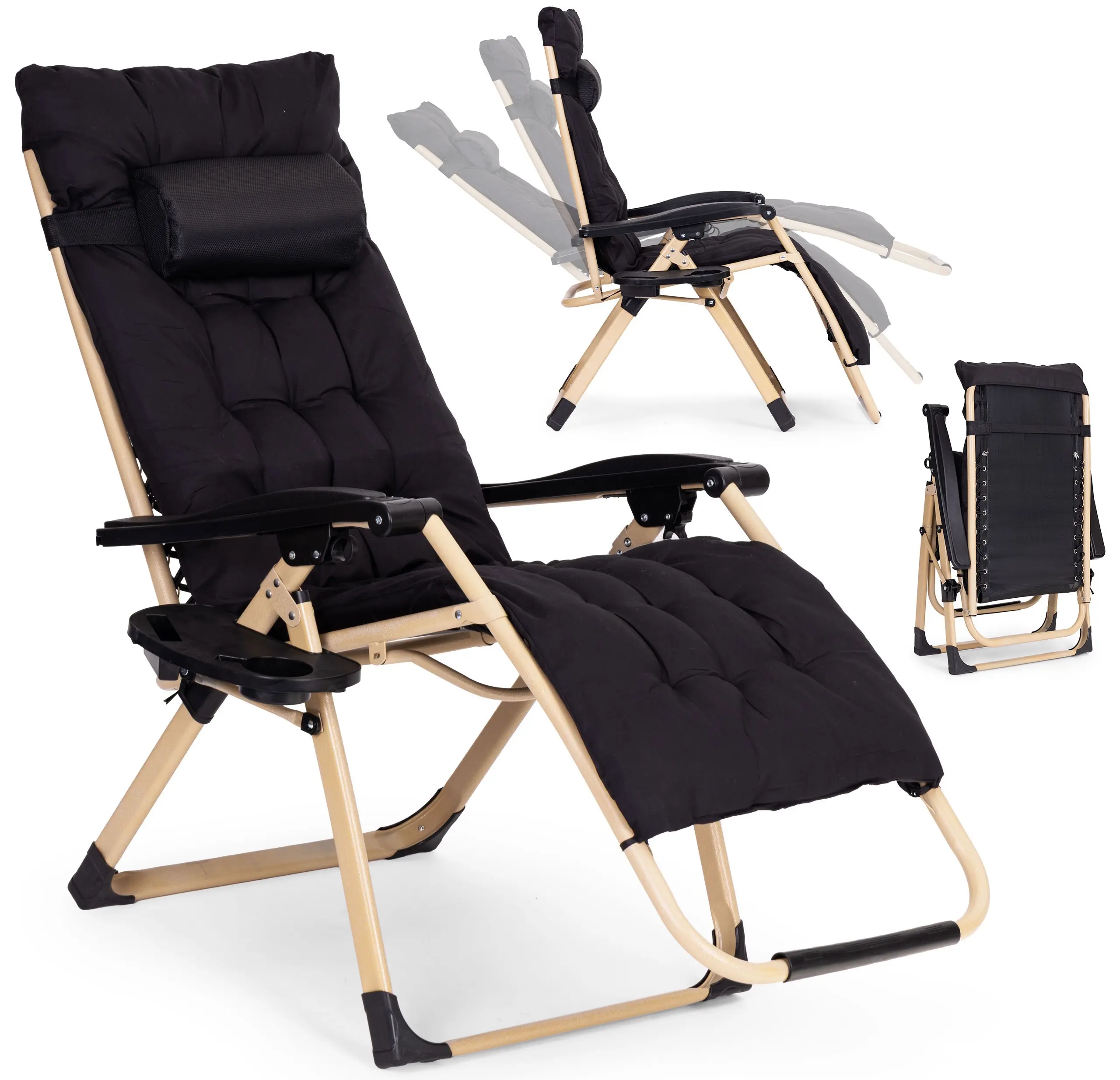 Шезлонг MultiGarden ZRL009-C-20-1 (Black/Gold) - 6