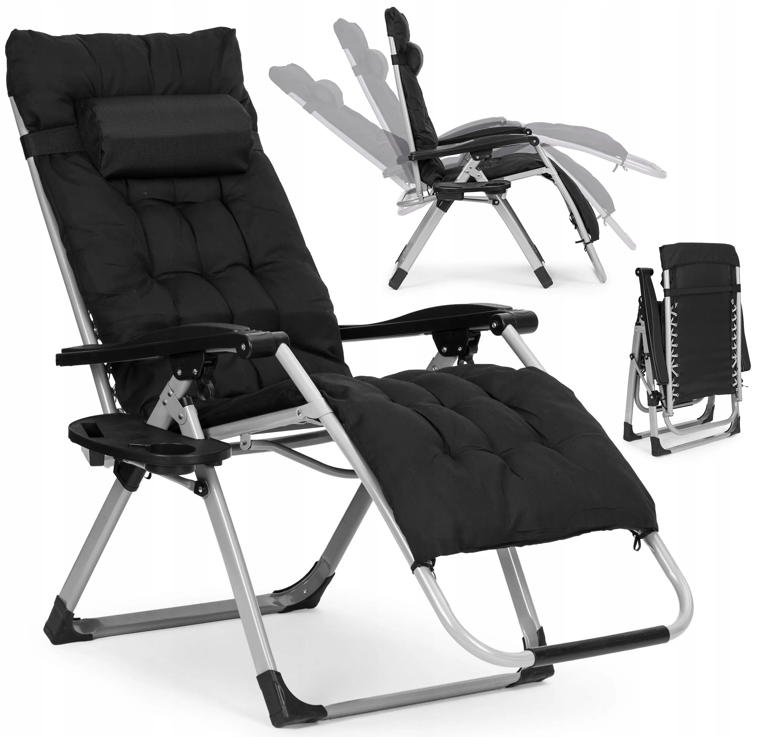 Шезлонг MultiGarden ZRL009-C-4-1 (Black/Grey) - 11