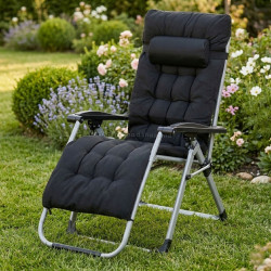 Шезлонг MultiGarden ZRL009-C-4-1 (Black/Grey)