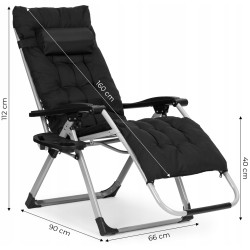 Шезлонг MultiGarden ZRL009-C-4-1 (Black/Grey) Thumb