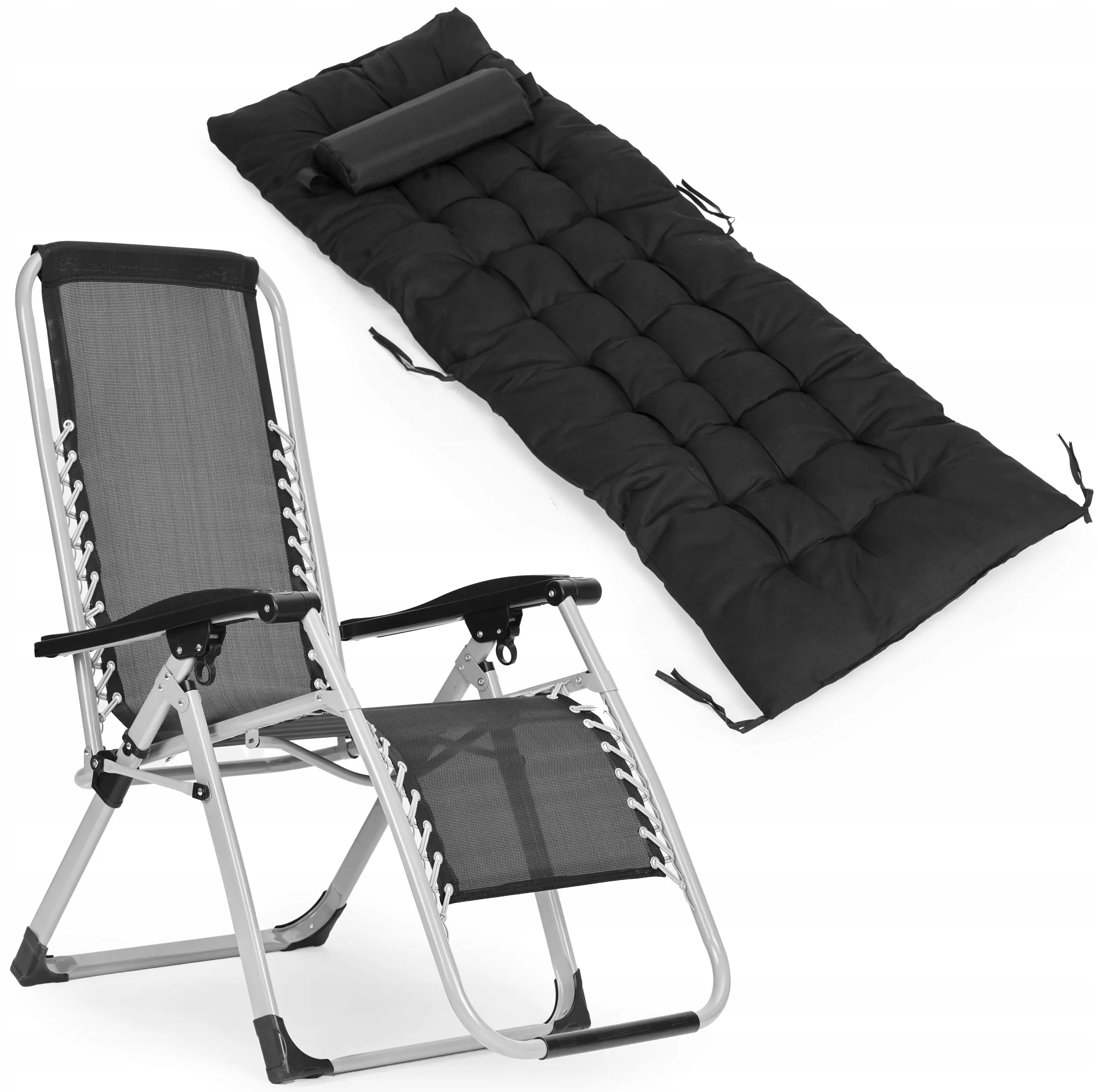 Шезлонг MultiGarden ZRL009-C-4-1 (Black/Grey) - 5