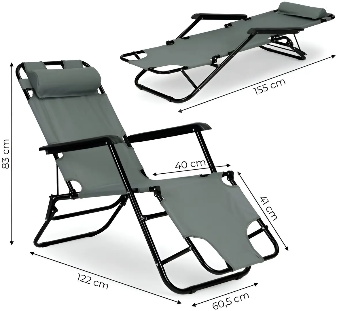 Шезлонг MultiGarden ZRL010F (Grey)