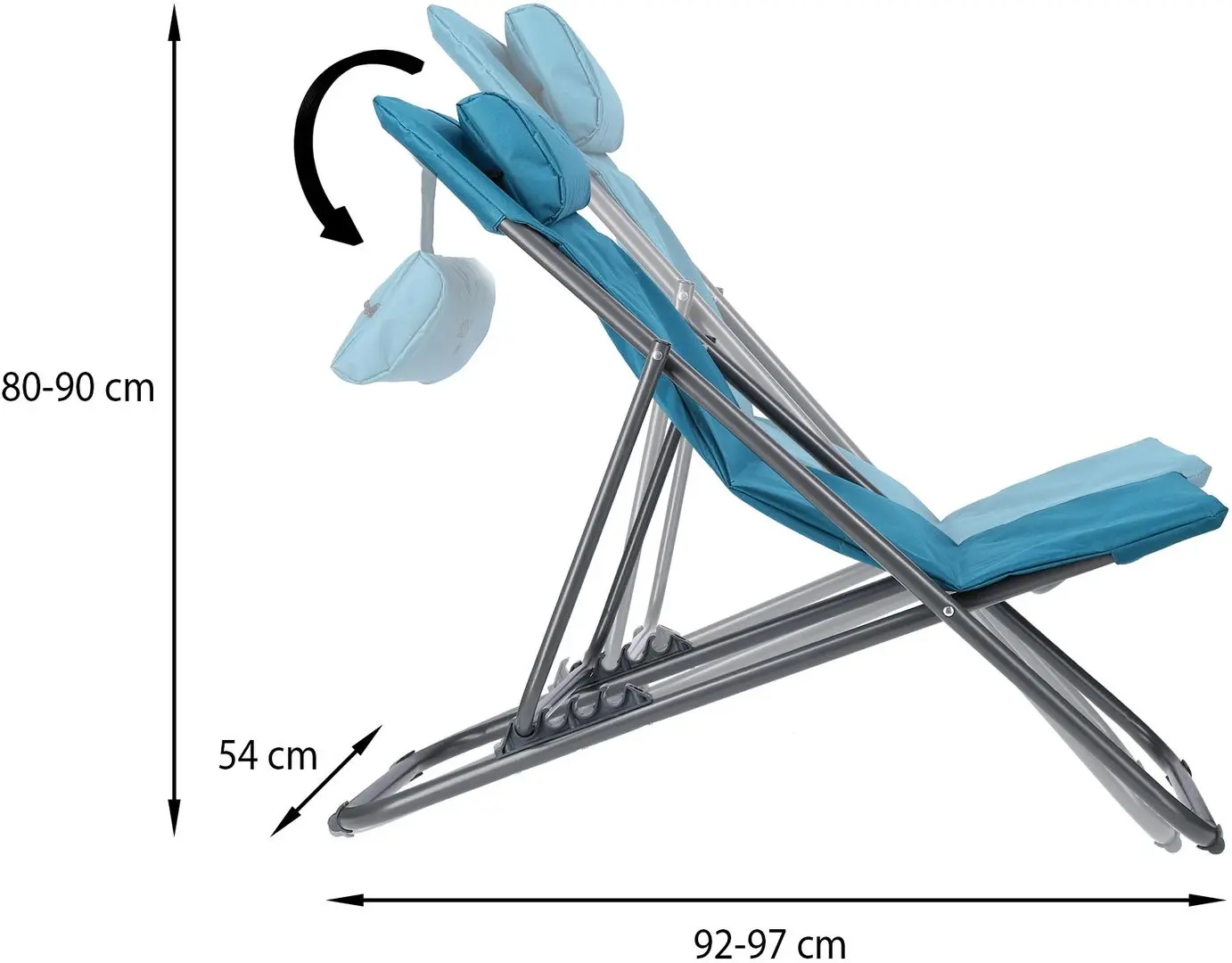 Șezlong Nils Camp NC3018 (Turqoise)
