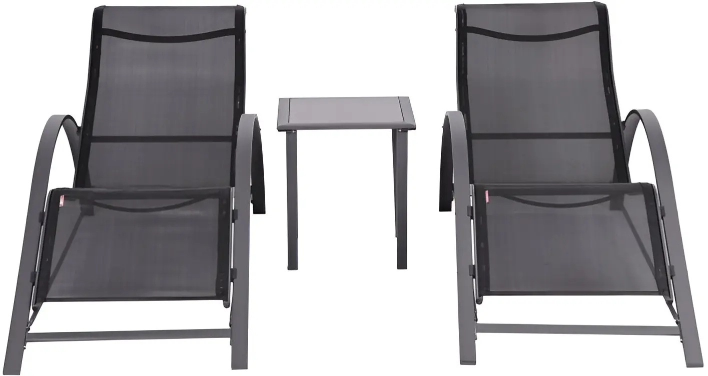 Set sezlonguri + masa Nuforma 04K KJL09BAC (Black)