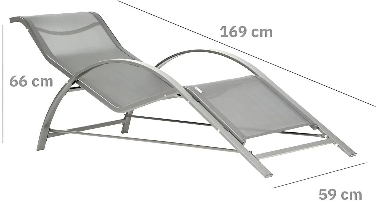 Set sezlonguri + masa Nuforma 04K KJL09BASZ (Grey)