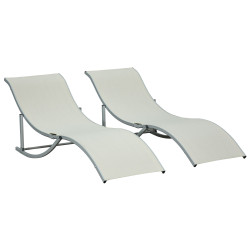 Комплект шезлонгов Outsunny 84B-540BG 2pcs (Beige) Thumb