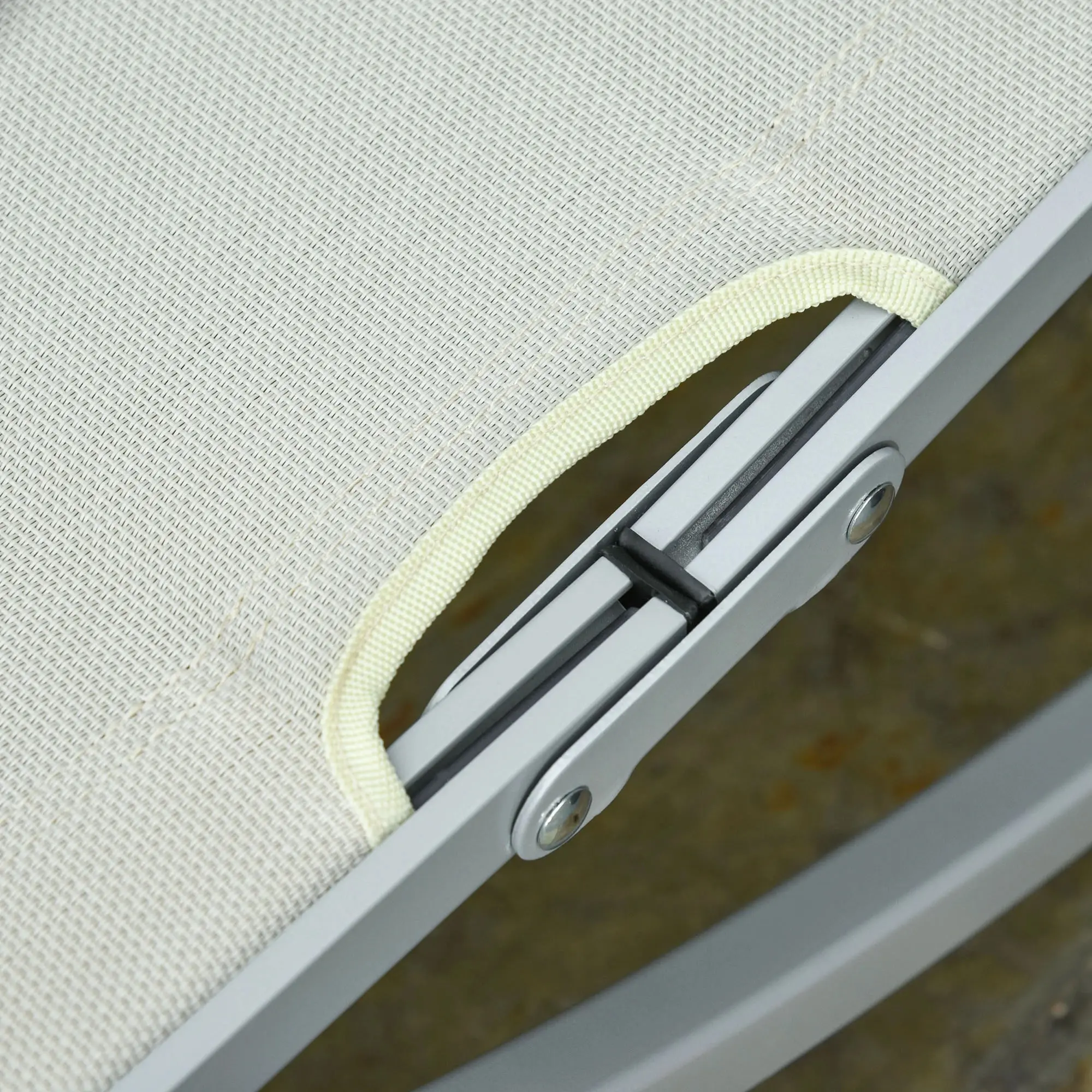 Комплект шезлонгов Outsunny 84B-540BG 2pcs (Beige) - 5