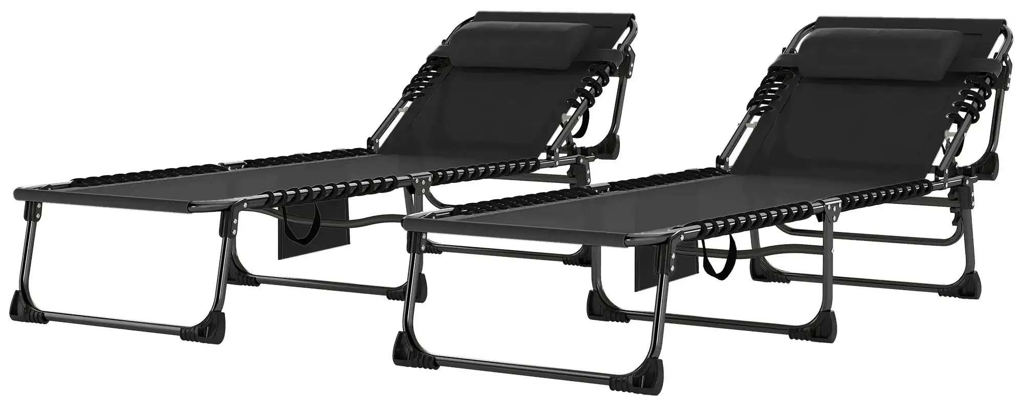 Комплект шезлонгов Outsunny 84G-959V02BK 2pcs (Black) - 3