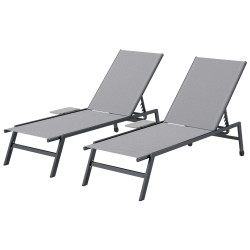 Комплект шезлонгов Outsunny 84G-974V00GY 2pcs (Grey) Thumb