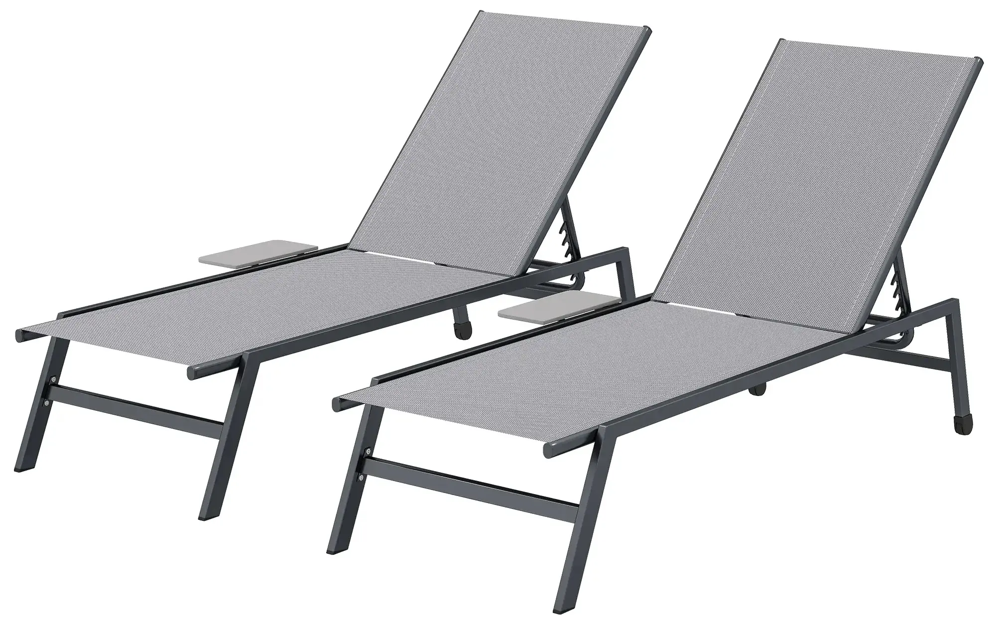 Комплект шезлонгов Outsunny 84G-974V00GY 2pcs (Grey) - 2