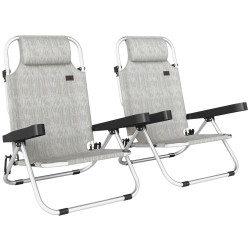 Комплект шезлонгов Outsunny 84K-203V00GY 2pcs (Grey) Thumb