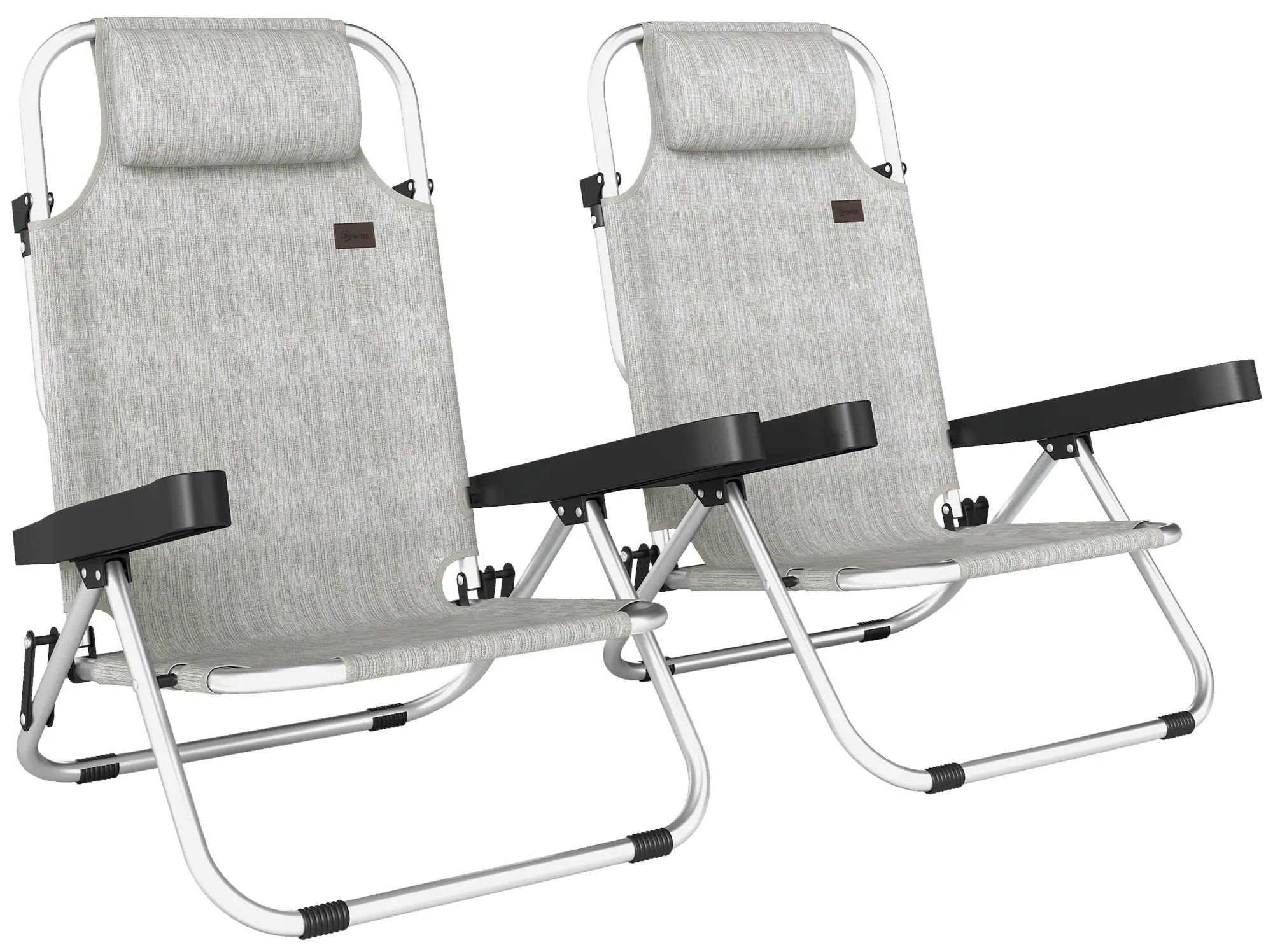 Комплект шезлонгов Outsunny 84K-203V00GY 2pcs (Grey) - 2
