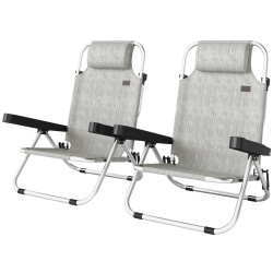 Комплект шезлонгов Outsunny 84K-203V00GY 2pcs (Grey) Thumb