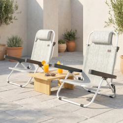 Set sezlonguri Outsunny 84K-203V00GY 2pcs (Grey)