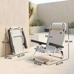 Комплект шезлонгов Outsunny 84K-203V00GY 2pcs (Grey) Thumb