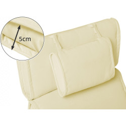 Матрас для шезлонга Outsunny 84B-304CW (White Cream) Thumb