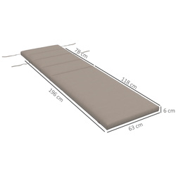 Матрас для шезлонга Outsunny 84G-223V00CG (Dark Grey) Thumb