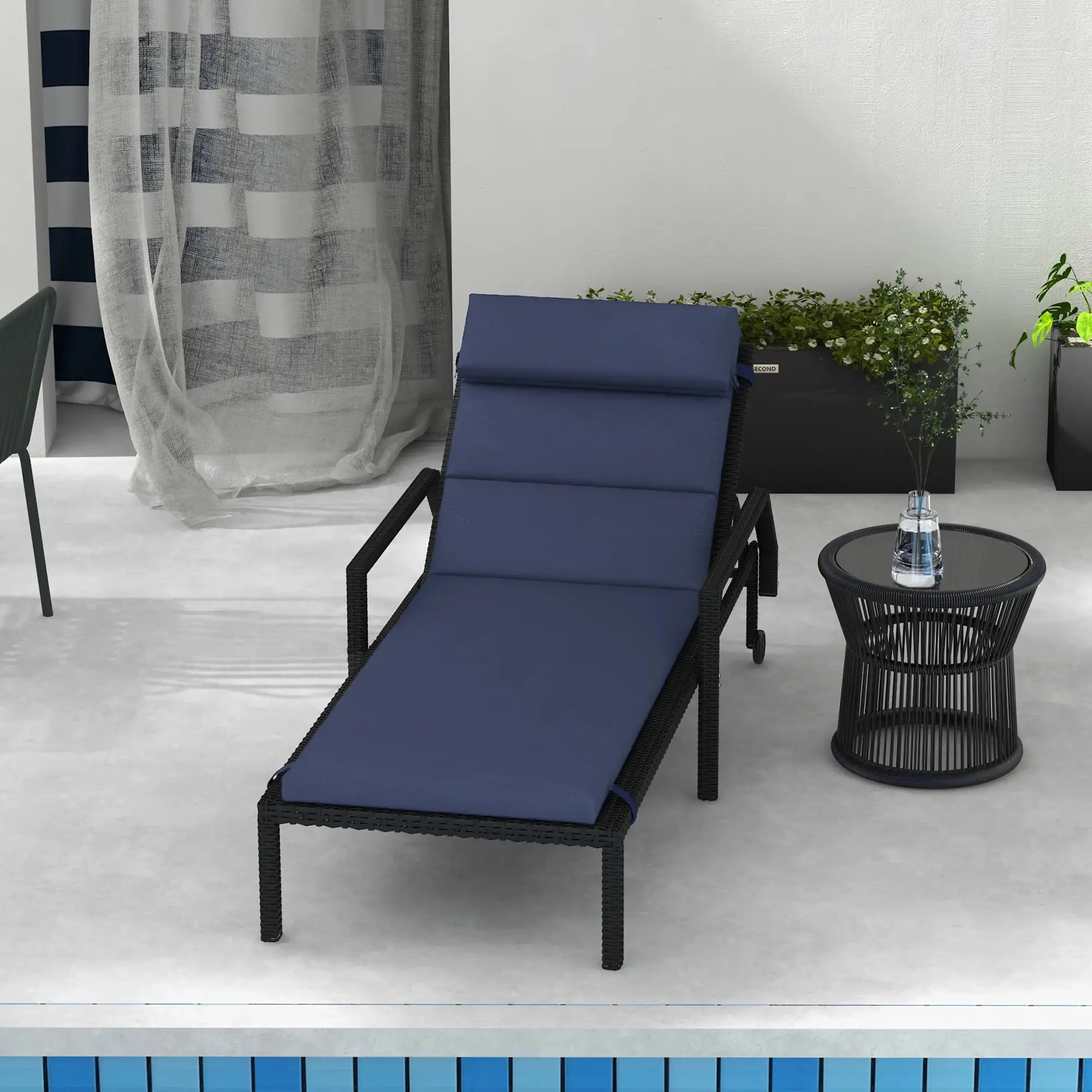 Матрас для шезлонга Outsunny 84G-223V00DB (Dark Blue) - 4