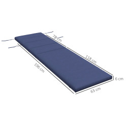 Матрас для шезлонга Outsunny 84G-223V00DB (Dark Blue) Thumb