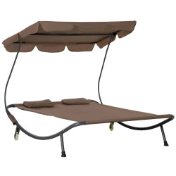 Sezlong 2 locuri Outsunny 84B-174BN (Brown) Thumb