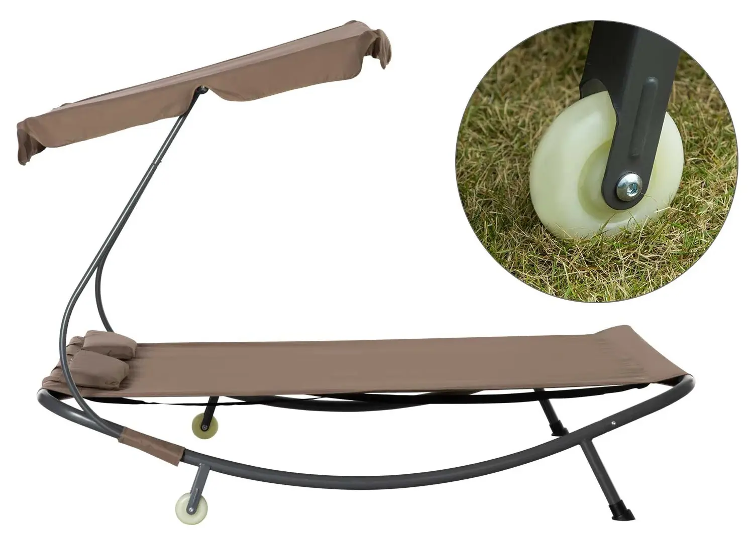 Sezlong 2 locuri Outsunny 84B-174BN (Brown) - 4