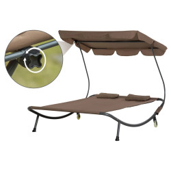 Sezlong 2 locuri Outsunny 84B-174BN (Brown) Thumb