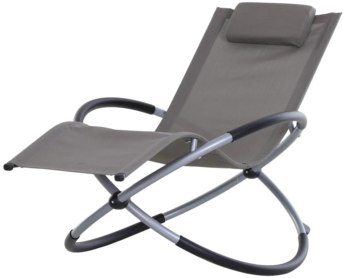 Шезлонг-качалка Outsunny 84A-079GY (Grey) - 2