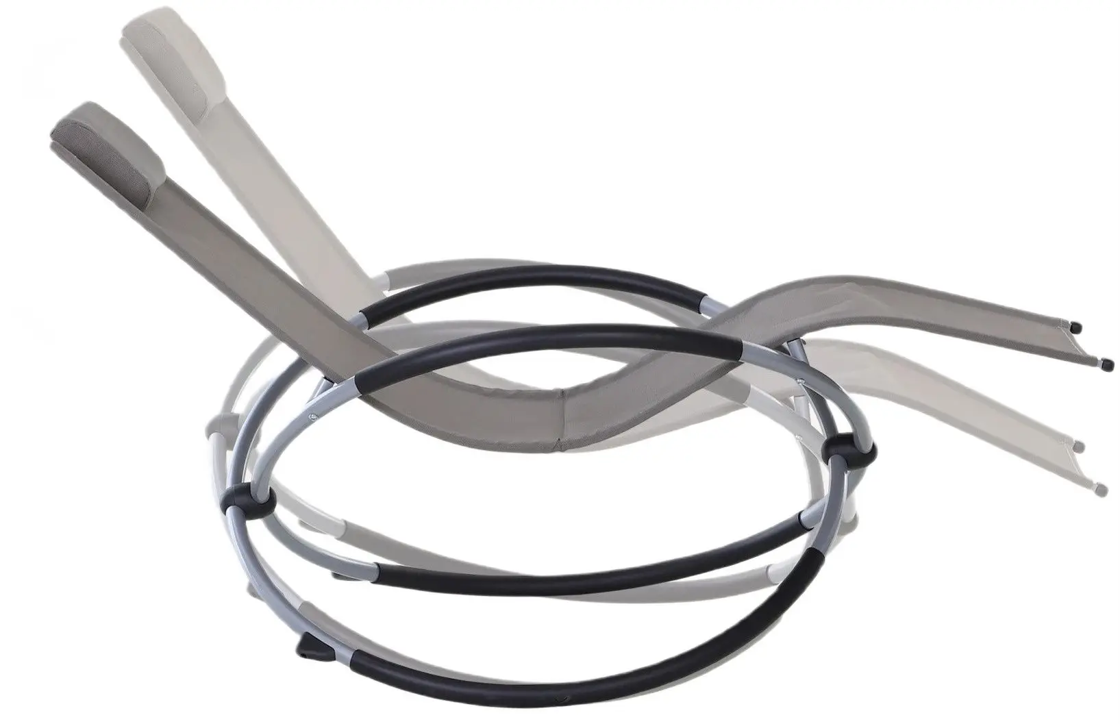 Шезлонг-качалка Outsunny 84A-079GY (Grey) - 3