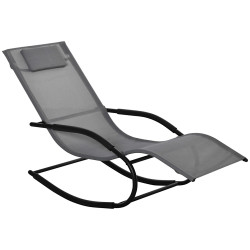 Шезлонг-качалка Outsunny 84B-681CG (Dark Grey) Thumb