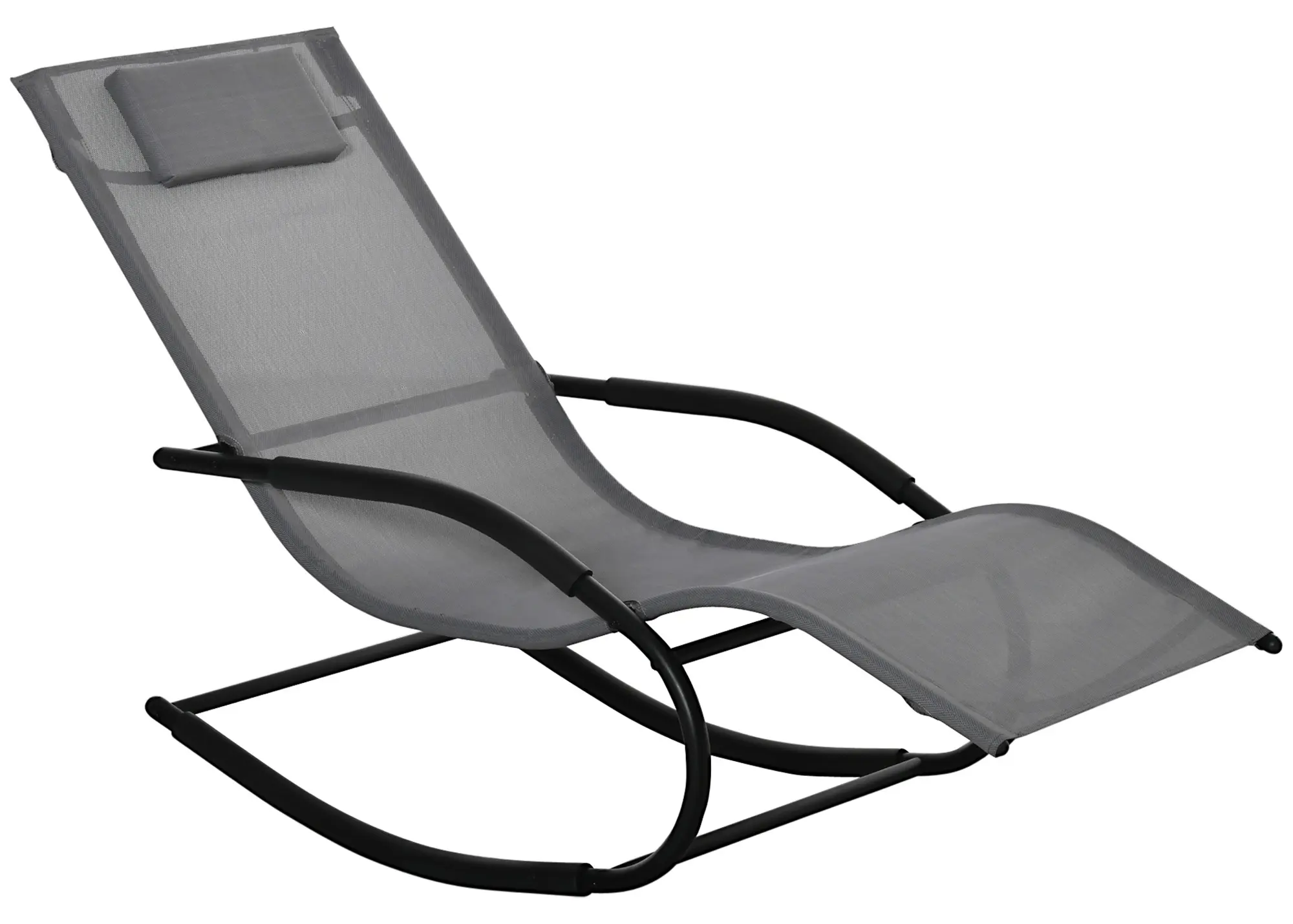 Шезлонг-качалка Outsunny 84B-681CG (Dark Grey) - 2