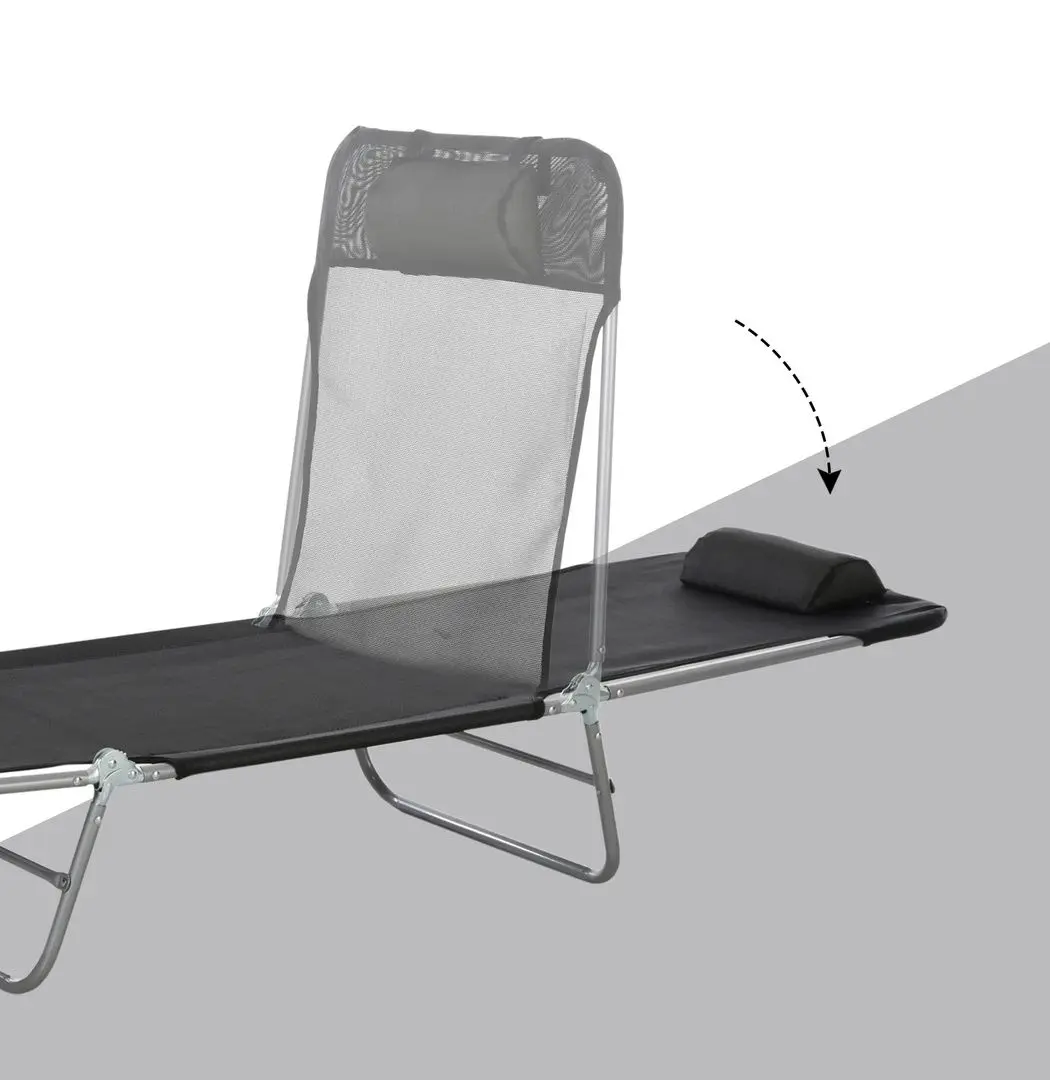 Sezlong Outsunny 01-0336 (Black)