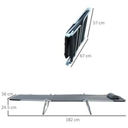 Sezlong Outsunny 01-0336 (Black) Thumb