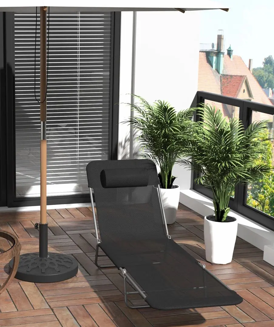 Sezlong Outsunny 01-0336 (Black)