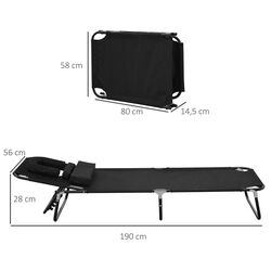 Sezlong Outsunny 01-0342 (Black) Thumb