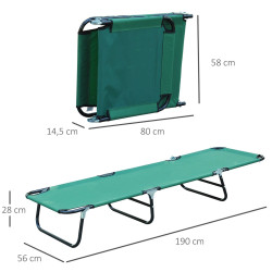 Sezlong Outsunny 01-0367 (Green) Thumb