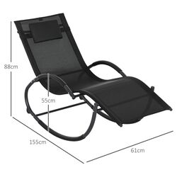 Sezlong Outsunny 84A-120V01BK (Black) Thumb